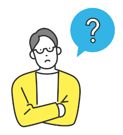 悩む男性のイラスト